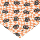Retro Black Cat Oranje controlepatroon Tafelkleed (Gekanteld)