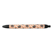 Retro Black Cat Oranje controlepatroon Zwarte Inkt Pen (Voorkant)