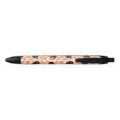 Retro Black Cat Oranje controlepatroon Zwarte Inkt Pen (Achterkant)