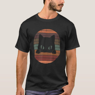  Retro Black Cat Retro Style Cats T-shirt