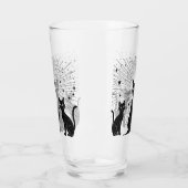 Retro Black Cats Atomic Starburst Mid Century Glas (Links)