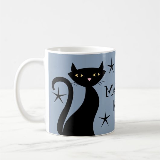 Retro Black Cats, bouwboom blauw Koffiemok (Links)