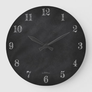 Retro Black Chalkboard Grote Klok