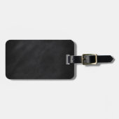 Retro Black Chalkboard textuur Bagagelabel (Voorkant horizontaal)