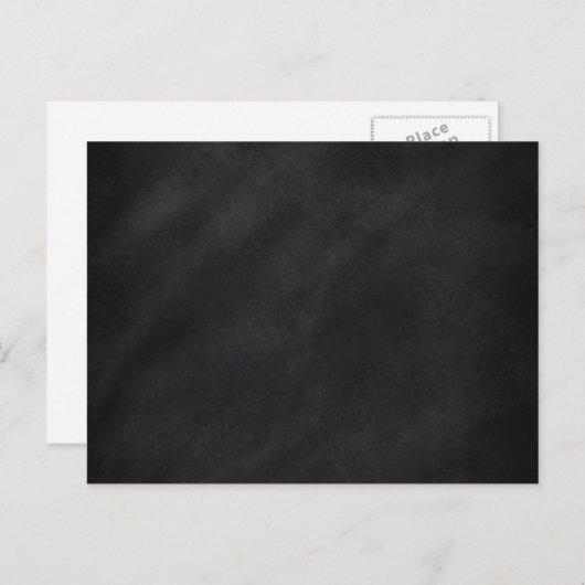 Retro Black Chalkboard textuur Briefkaart (Voorkant / Achterkant)