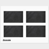 Retro Black Chalkboard textuur Rechthoekige Sticker (Vel)