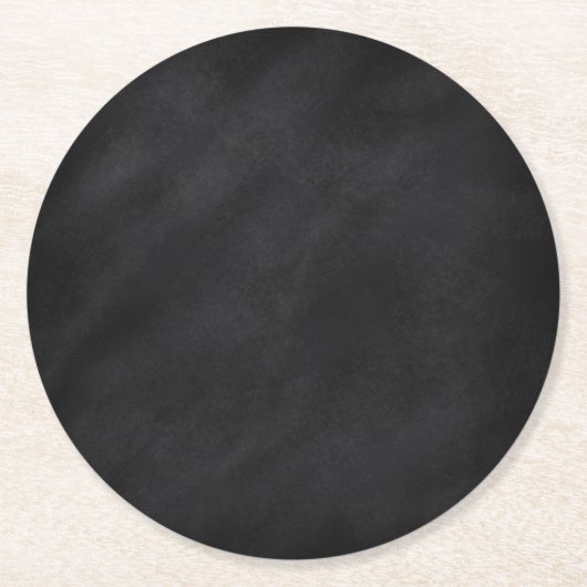 Retro Black Chalkboard textuur Ronde Kartonnen Onderzetter (Voorkant)