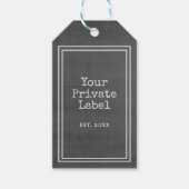 Retro Black Chalkboard Uw privé-label Cadeaulabel (Voorkant)