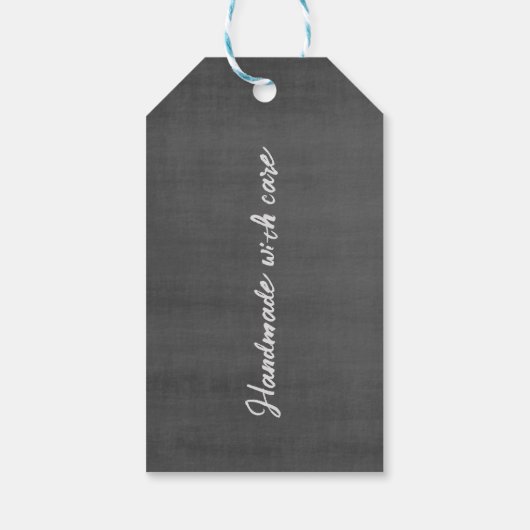 Retro Black Chalkboard Uw privé-label Cadeaulabel (Achterkant)