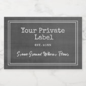 Retro Black Chalkboard Uw privé-voedseletiket Voedselcontainer Etiket (Enkel label)