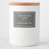 Retro Black Chalkboard Uw privé-voedseletiket Voedselcontainer Etiket (Voorkant)