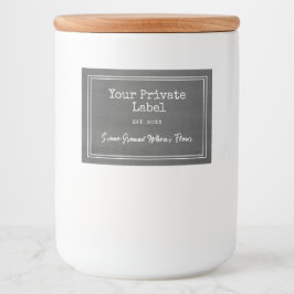 Retro Black Chalkboard Uw privé-voedseletiket Voedselcontainer Etiket