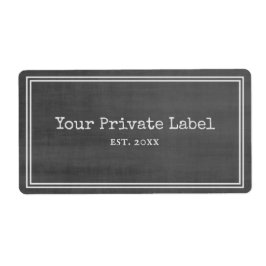 Retro Black Chalkboard Uw Stickers voor privé-labe