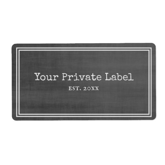 Retro Black Chalkboard Uw Stickers voor privé-labe (Voorkant)