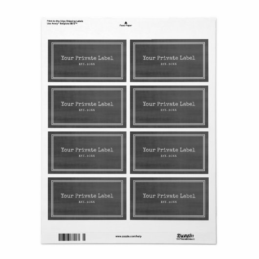 Retro Black Chalkboard Uw Stickers voor privé-labe (Full Sheet)