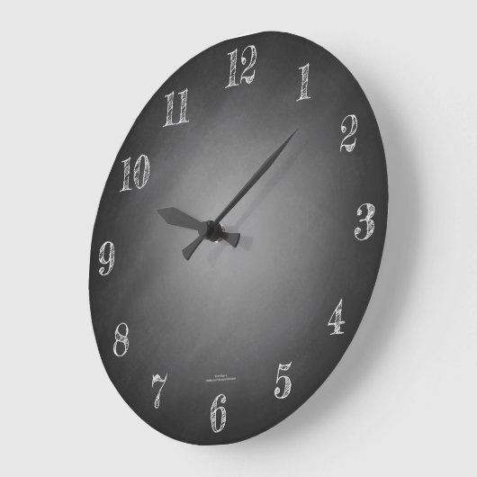 Retro Black Chalkboard Vignette Grote Klok (Hoek)
