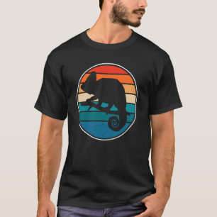 Retro Black Chameleons Style Cute Chameleo T-shirt