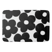 Retro Black Daisies #1 #decor #art Badmat (Voorkant)