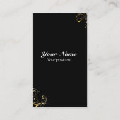 Retro Black Elegant Visitekaartjes (Achterkant)