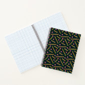 Retro Black en Neon Doodle Pattern van 80/90 Notitieboek (Binnen)