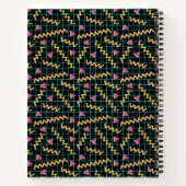 Retro Black en Neon Doodle Pattern van 80/90 Notitieboek (Achterkant)