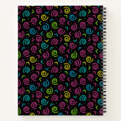 Retro Black en Neon Doodle Pattern van 80/90 Notitieboek (Achterkant)