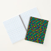 Retro Black en Neon Pattern van 80/90 Notitieboek (Binnen)