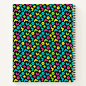 Retro Black en Neon Pattern van 80/90 Notitieboek (Achterkant)