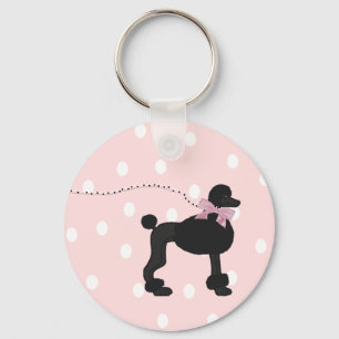 Retro Black en Roze Sleutelhanger