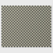 Retro Black en Tan Pattern Cadeaupapier (Vlak)