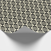 Retro Black en Tan Pattern Cadeaupapier (Hoek)