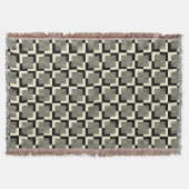 Retro Black en Tan Pattern Deken (Voorkant)