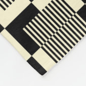 Retro Black en Tan Pattern Fleece Deken (Hoek)