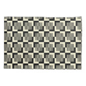 Retro Black en Tan Pattern Kussensloop (Achterkant-Links)