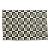 Retro Black en Tan Pattern Kussensloop (Achterkant-Rechts)
