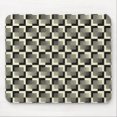 Retro Black en Tan Pattern Muismat (Voorkant)