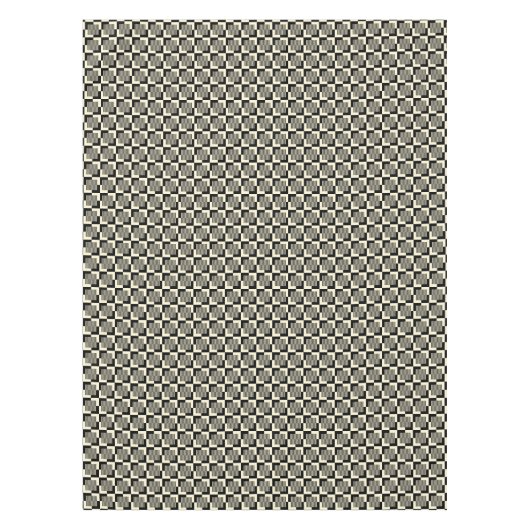 Retro Black en Tan Pattern Tafelkleed (Voorkant)