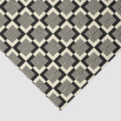 Retro Black en Tan Pattern Tissuepapier (Detail)