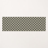 Retro Black en Tan Pattern Yogamat (Voorkant (horizontaal))