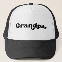 Retro Black en White American Grandpa Trucker Pet