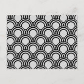 Retro Black en White Art Deco Abstract patroon Briefkaart (Voorkant)