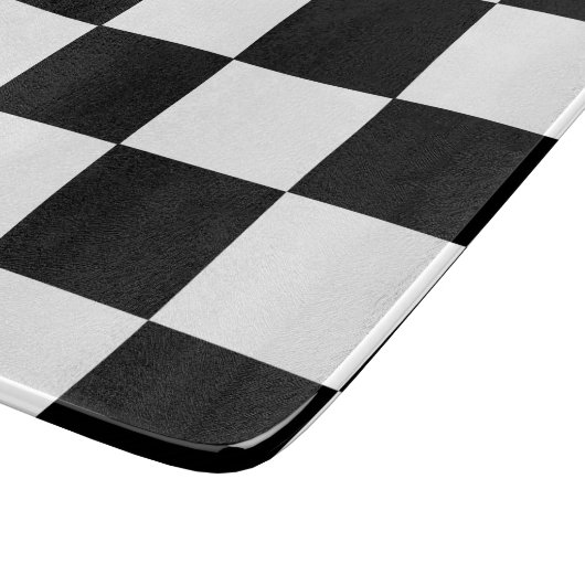 Retro Black en White Checkerboard Cutting Board Snijplank (Hoek)