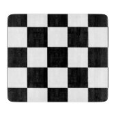 Retro Black en White Checkerboard Cutting Board Snijplank (Voorkant)