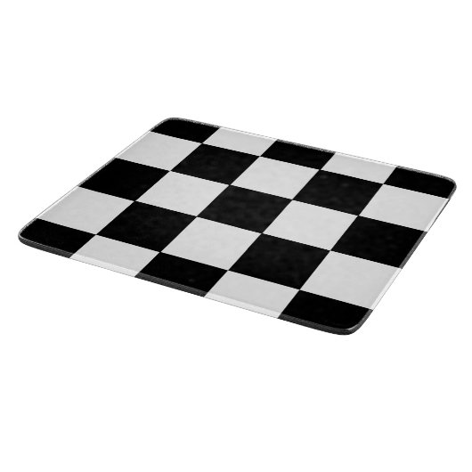 Retro Black en White Checkerboard Cutting Board Snijplank (Hoek)