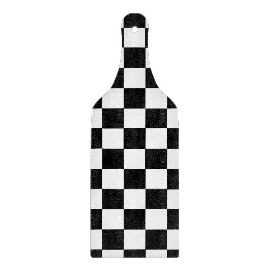 Retro Black en White Checkerboard Cutting Board Snijplank (Voorkant)