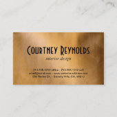 Retro Black en White Chevron Pattern Copper Visitekaartje (Achterkant)