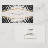 Retro Black en White Diamond Plaque Visitekaartje (Voorkant / Achterkant)