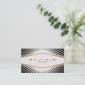 Retro Black en White Diamond Plaque Visitekaartje (Staand voorkant)