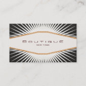 Retro Black en White Diamond Plaque Visitekaartje (Voorkant)