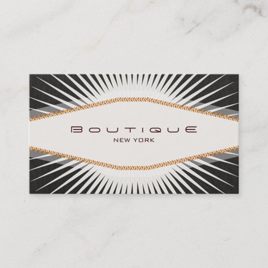 Retro Black en White Diamond Plaque Visitekaartje (Voorkant)